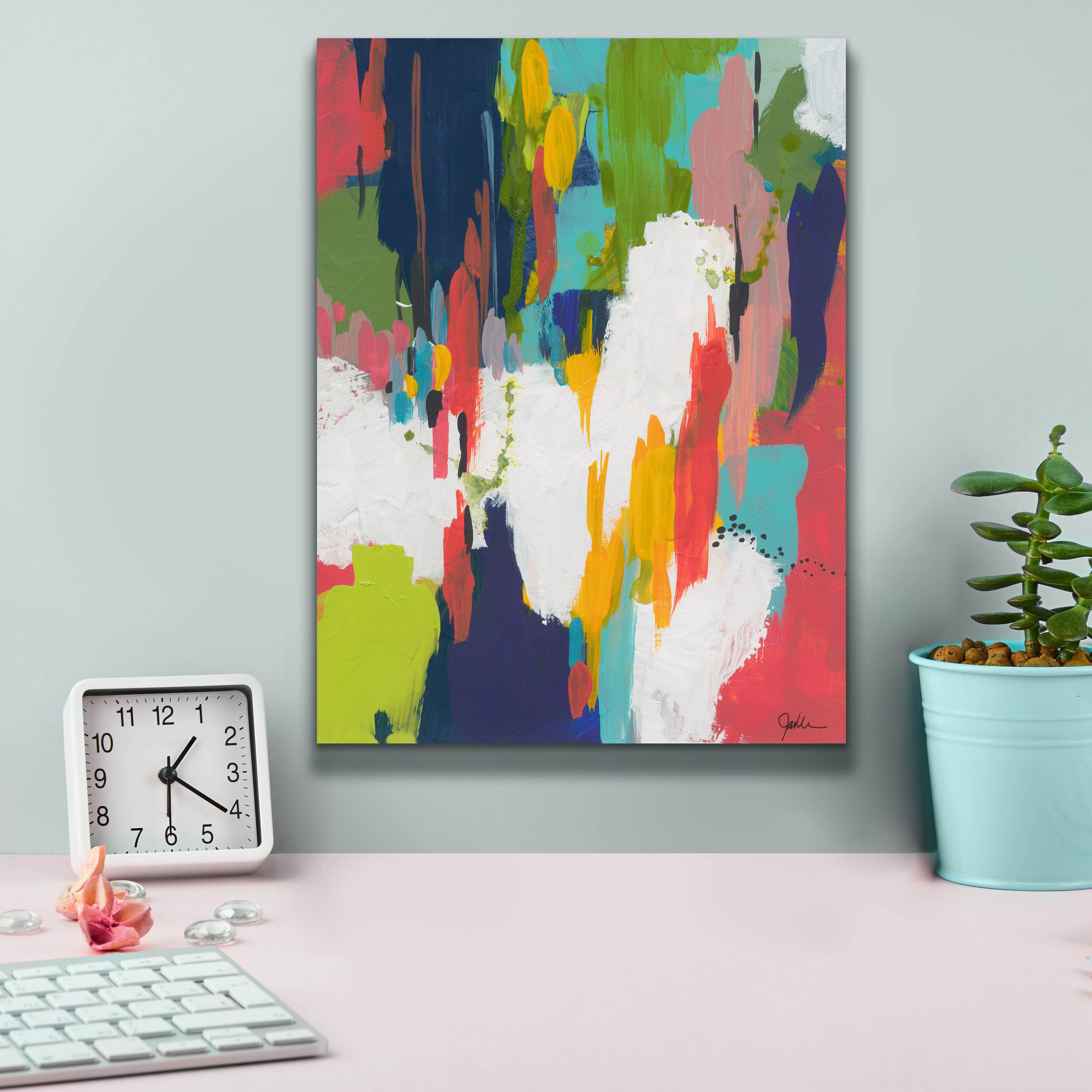 Wrought Studio 'Winter Field' by Jan Weiss Canvas Wall Art, 12" x 16